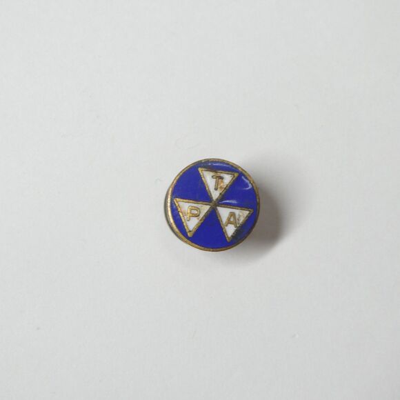 TPA Travelers Protective Association Enamel Lapel Pin Vintage Blue Screwback - Picture 3 of 6